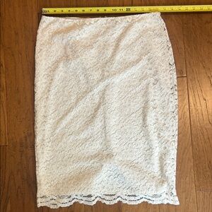 Worthington ivory Lace Pencil Skirt 12